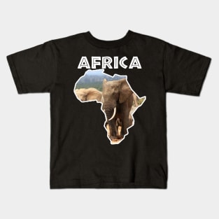 African Wildlife Continent Elephant Tusks Kids T-Shirt